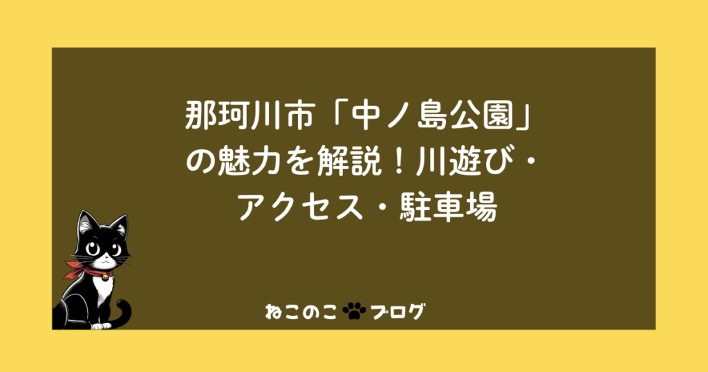 那珂川市「中ノ島公園」の魅力を解説！川遊び・アクセス・駐車場